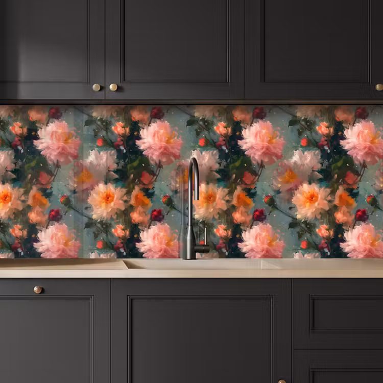 Kitchen splashback - Dahlia - Flowers - Pattern — 6