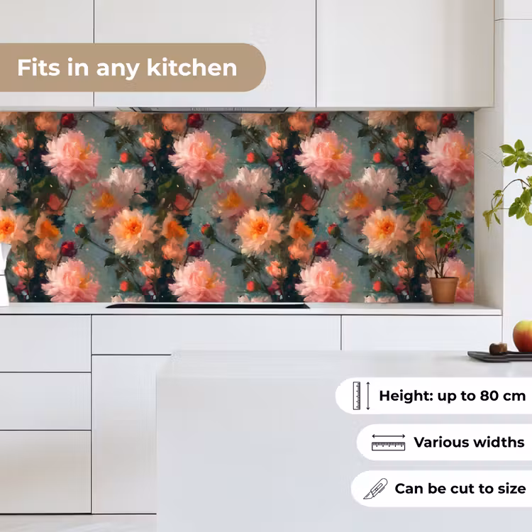 Kitchen splashback - Dahlia - Flowers - Pattern — 7