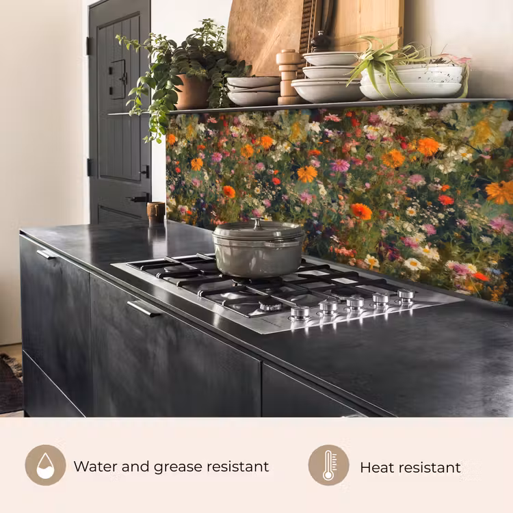 Kitchen splashback - Field of flowers - Colors - Paint — 5