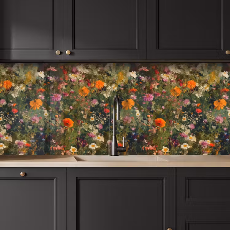 Kitchen splashback - Field of flowers - Colors - Paint — 6