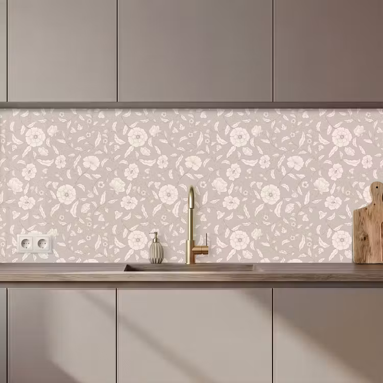 Kitchen splashback - Flowers - Petals - Pattern — 1