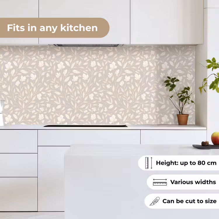 Kitchen splashback - Flowers - stem - leaves — 7
