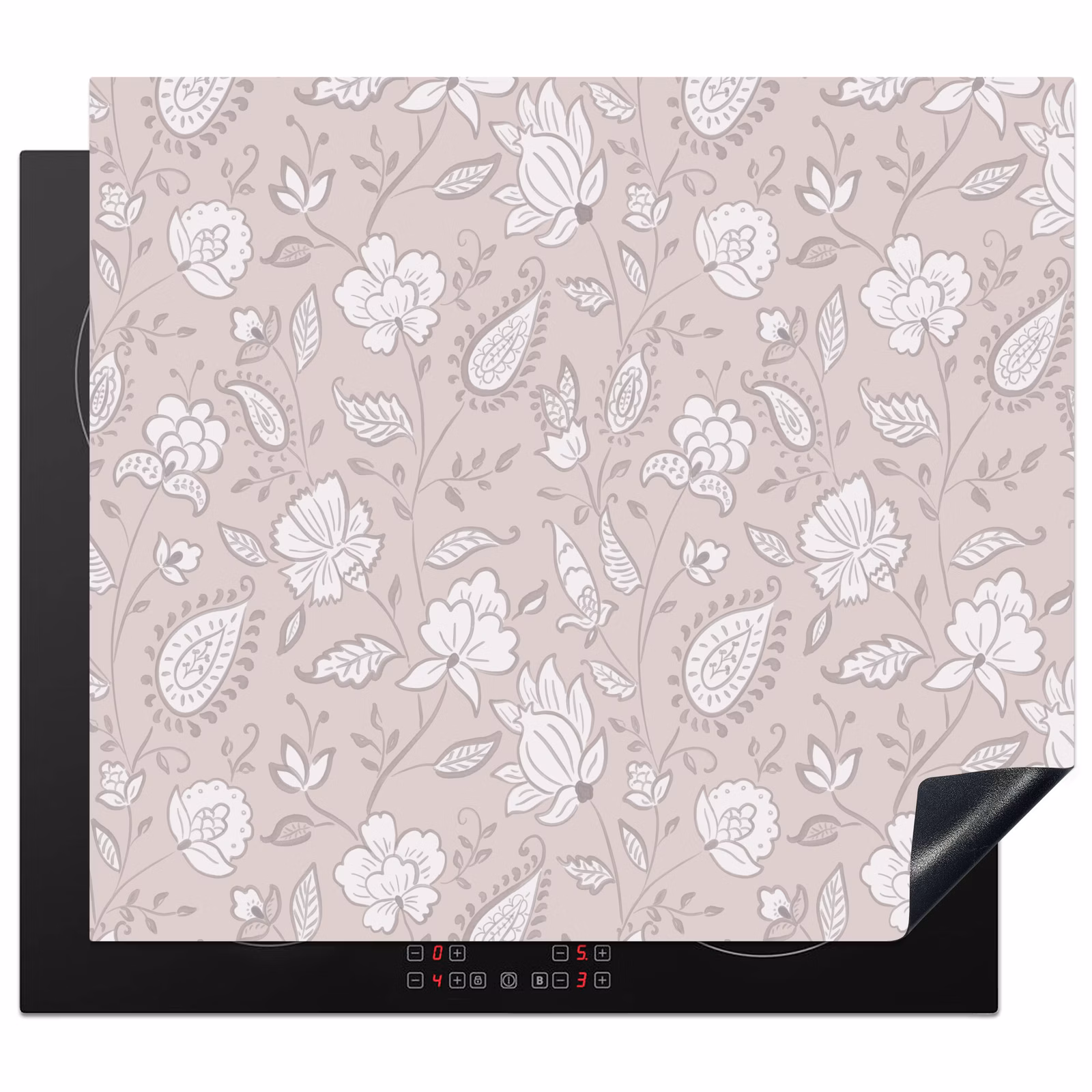 Induction hob protector - Flowers - Signed - Lavender — 1