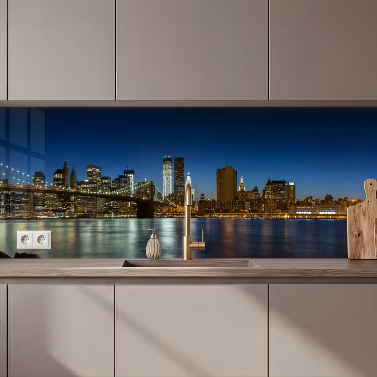 Kitchen splashback - City lights - Evening - Skyline - Bridge — 1