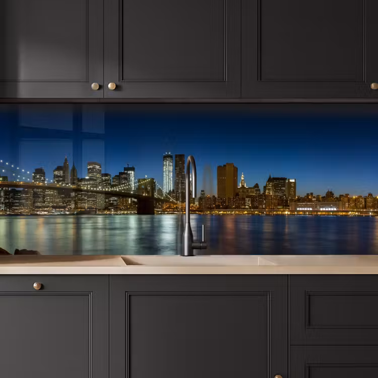 Kitchen splashback - City lights - Evening - Skyline - Bridge — 6