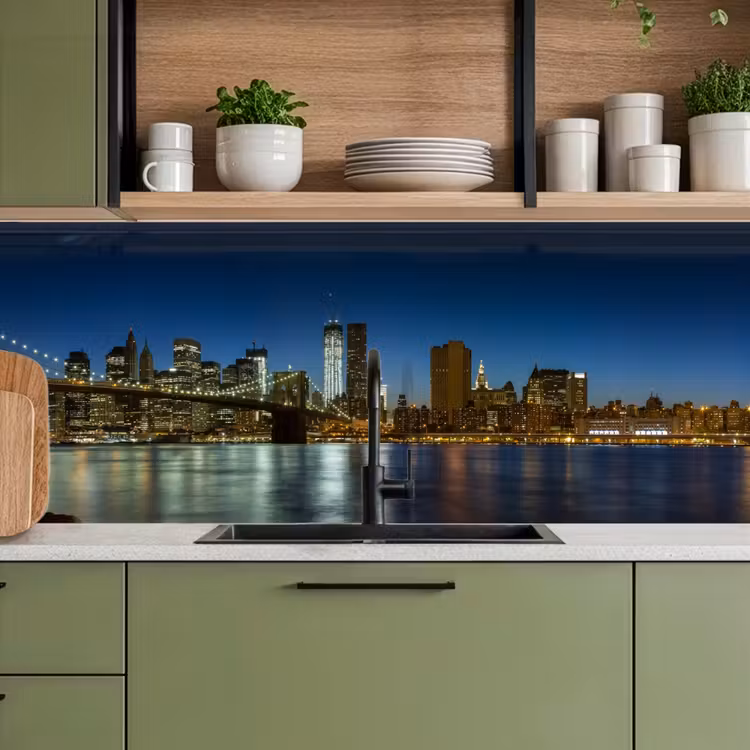 Kitchen splashback - City lights - Evening - Skyline - Bridge — 8