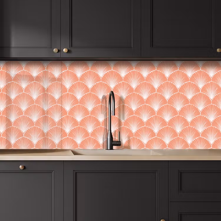 Kitchen splashback - Fan - Motif - Salmon Pink — 6