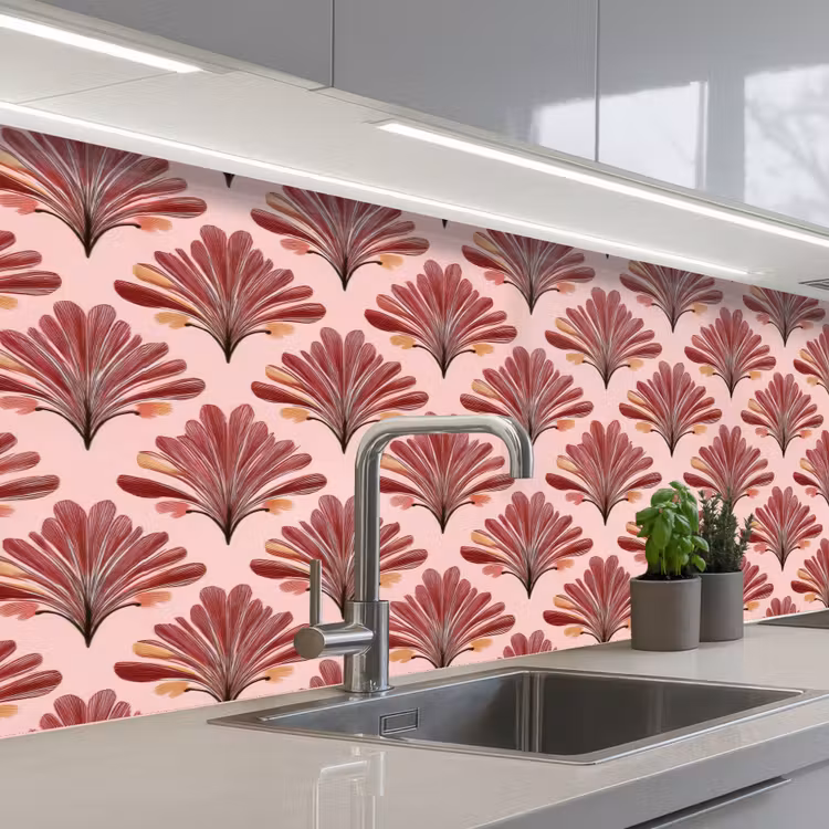 Kitchen splashback - Fan - Pink - Red — 2