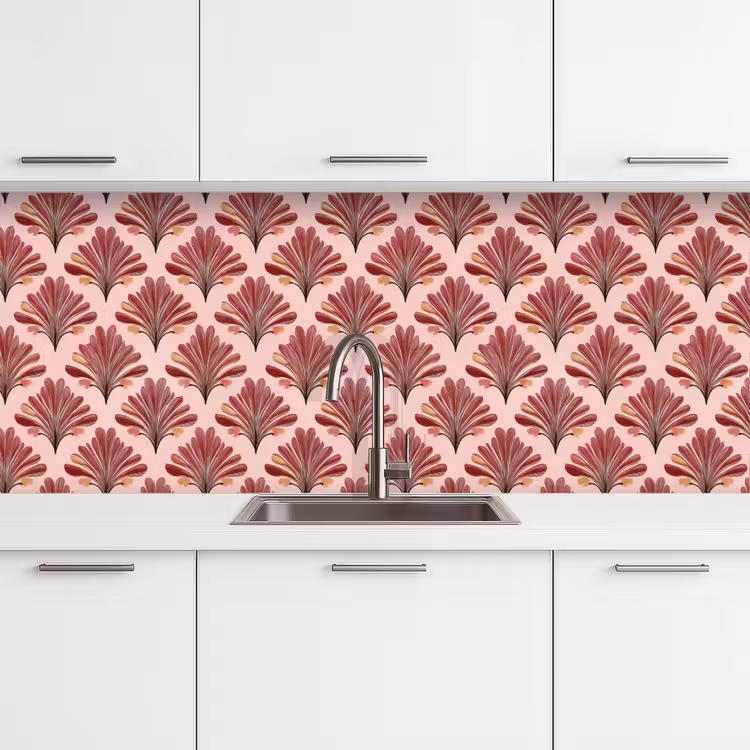 Kitchen splashback - Fan - Pink - Red — 4