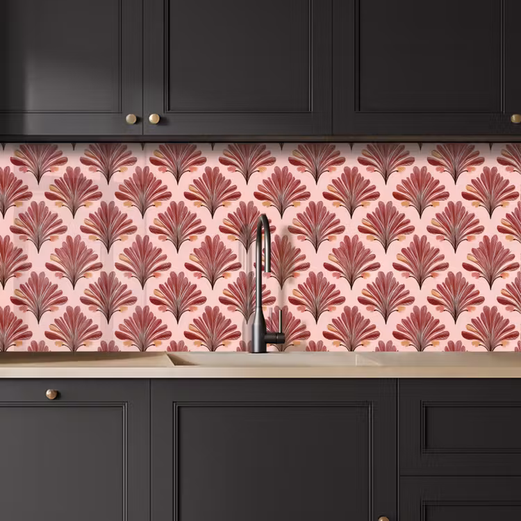 Kitchen splashback - Fan - Pink - Red — 6