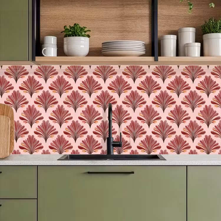 Kitchen splashback - Fan - Pink - Red — 8