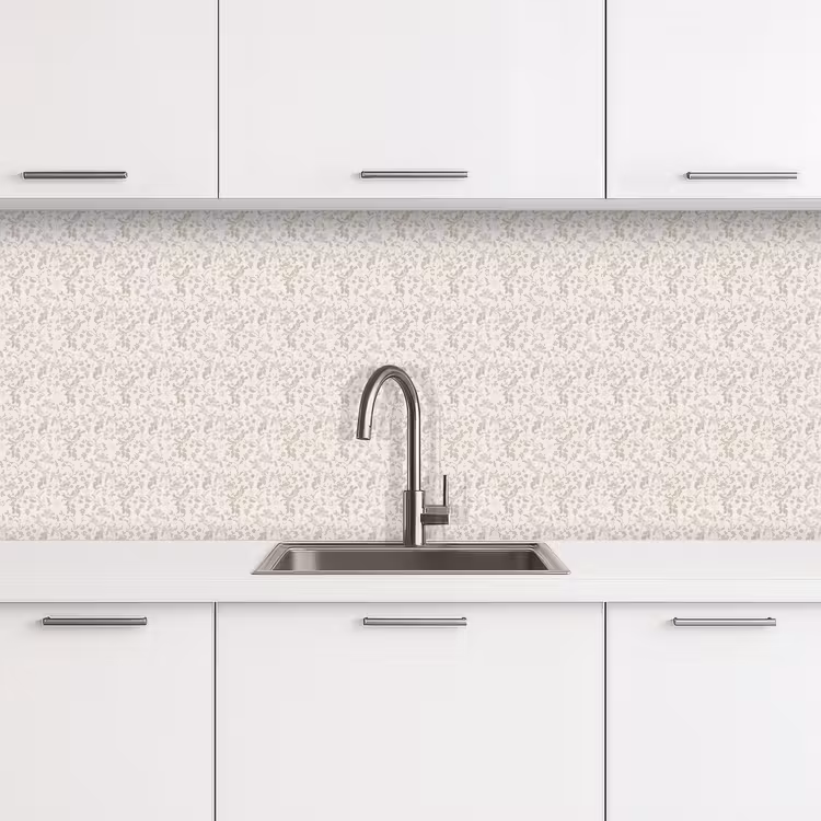 Kitchen splashback - Flowers - Pattern - Taupe — 4