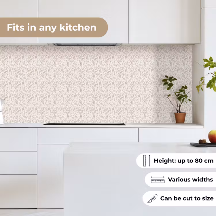 Kitchen splashback - Flowers - Pattern - Taupe — 7
