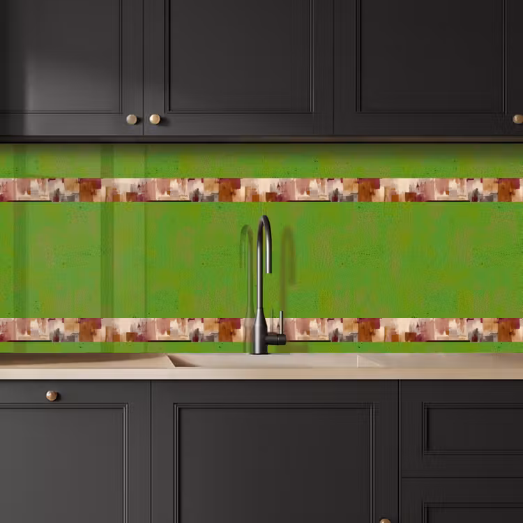 Kitchen splashback - Brush Stripes - Autumn Symphony - Bordeaux Red — 6