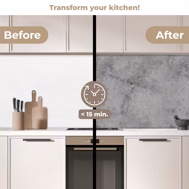 Kitchen splashback - Concrete - Gray - Patterns — 3