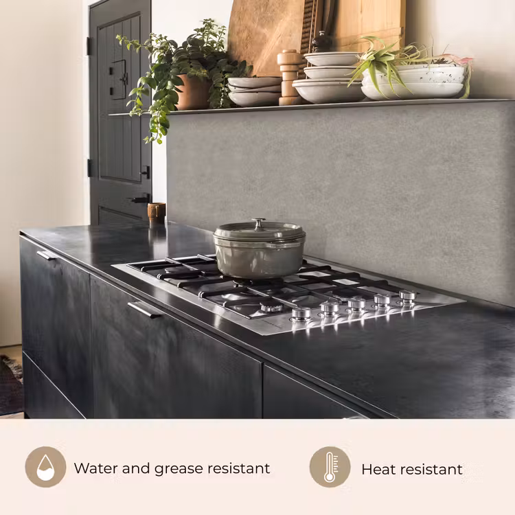 Kitchen splashback - Concrete - Gray - Patterns - Industrial — 5