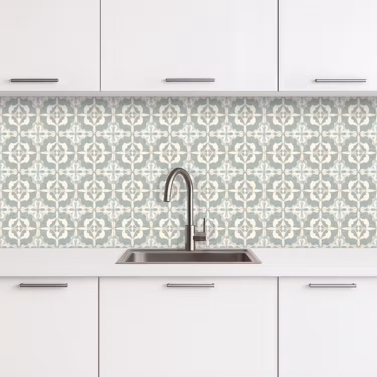 Kitchen splashback - Classic - Pastel - Flower accent — 4