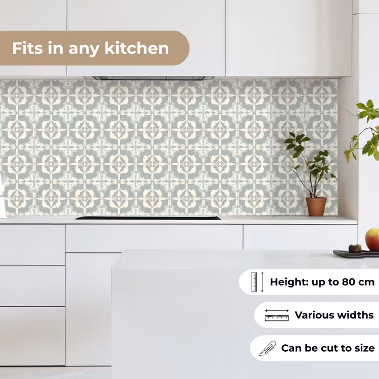 Kitchen splashback - Classic - Pastel - Flower accent — 7