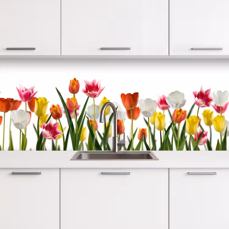 Kitchen splashback - Flowers - Tulips - Colorful — 4