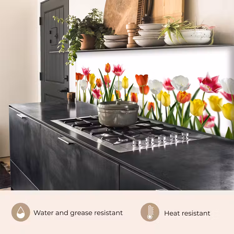 Kitchen splashback - Flowers - Tulips - Colorful — 5