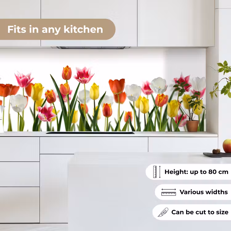 Kitchen splashback - Flowers - Tulips - Colorful — 7