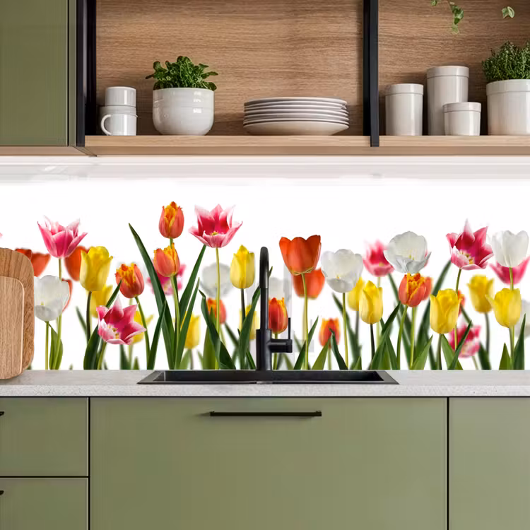Kitchen splashback - Flowers - Tulips - Colorful — 8