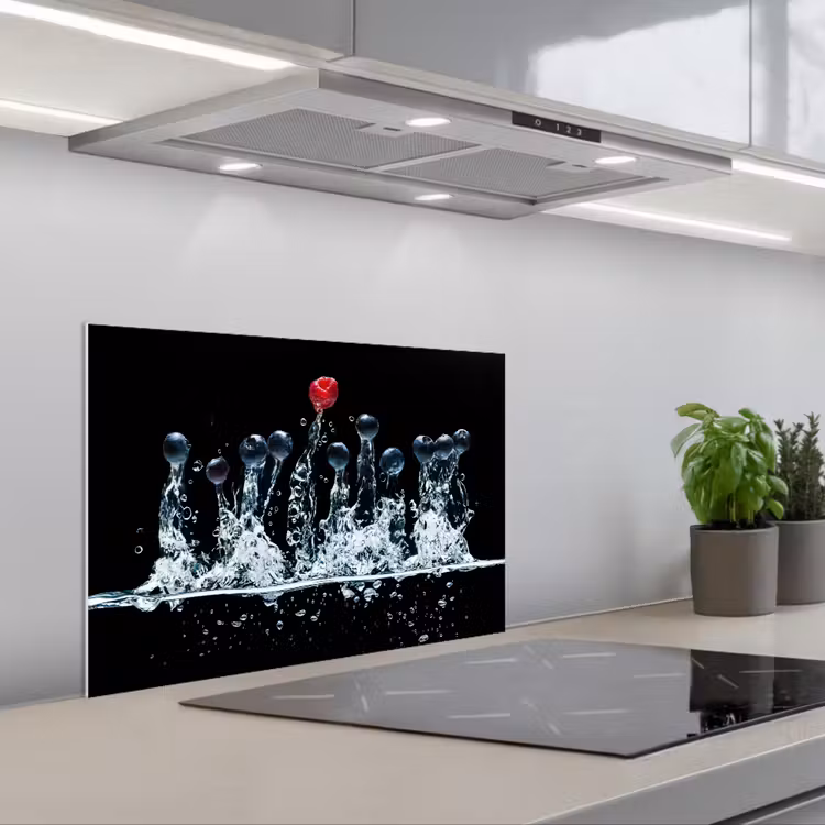 Kitchen splashback for hob - Contrast Dance — 1