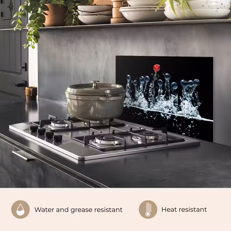 Kitchen splashback for hob - Contrast Dance — 2