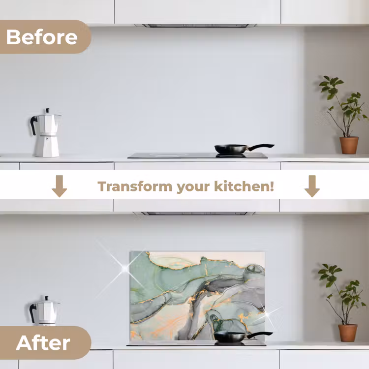 Kitchen splashback for hob - Earth Elegance — 7