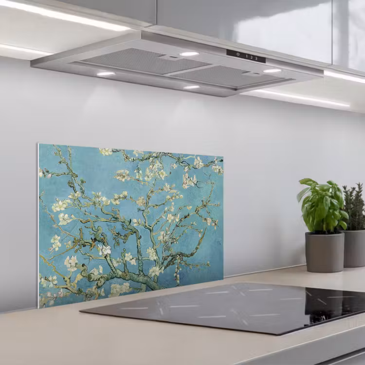 Kitchen splashback for hob - Almond Blossom — 1