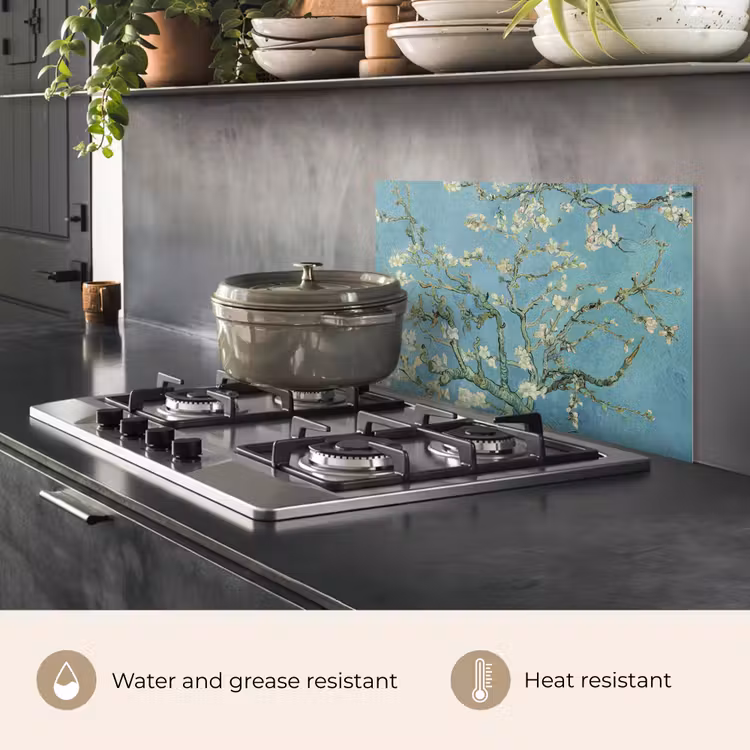 Kitchen splashback for hob - Almond Blossom — 2