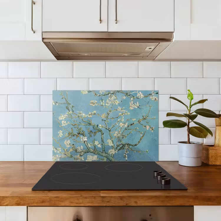 Kitchen splashback for hob - Almond Blossom — 3