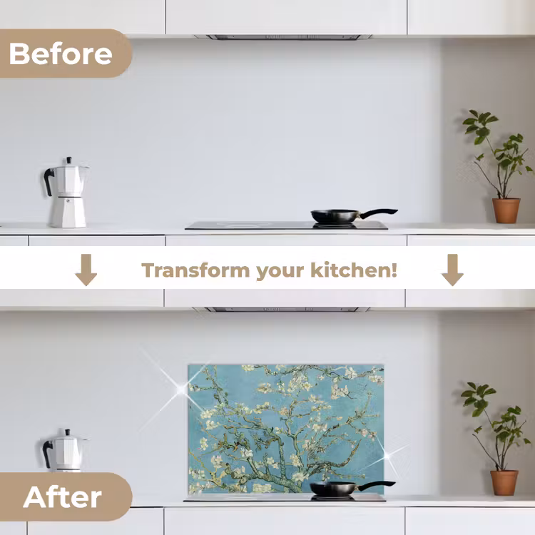 Kitchen splashback for hob - Almond Blossom — 7