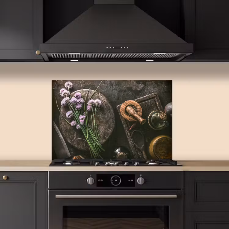 Kitchen splashback for hob - Chive Blossom and Antique Kitchen Goods — 5