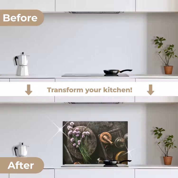 Kitchen splashback for hob - Chive Blossom and Antique Kitchen Goods — 7