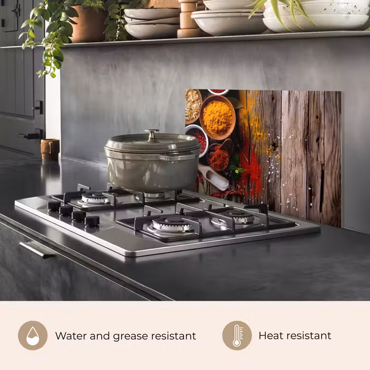 Kitchen splashback for hob - Color palette of Nature — 2