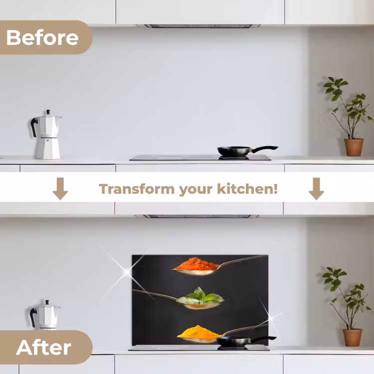 Kitchen splashback for hob - Floating Flavor Accents — 7