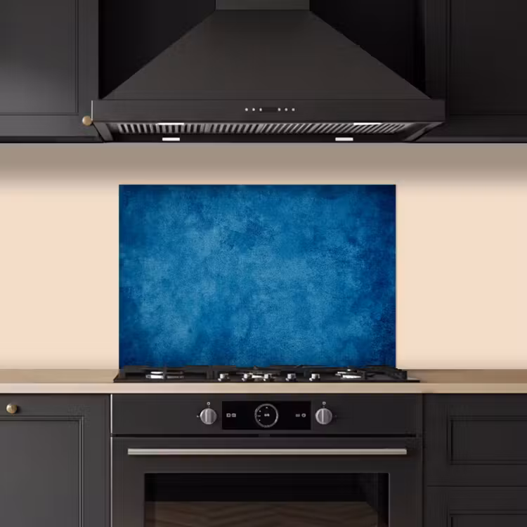 Kitchen splashback for hob - Concrete - Blue - Vintage - Textured - Industrial — 5