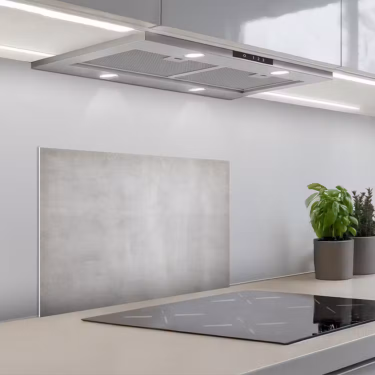 Kitchen splashback for hob - Concrete - Gray - Cement - Industrial - Textured — 1