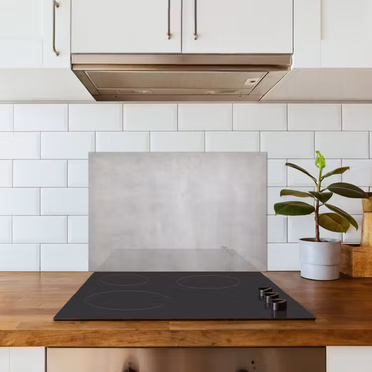 Kitchen splashback for hob - Concrete - Gray - Cement - Industrial - Textured — 3