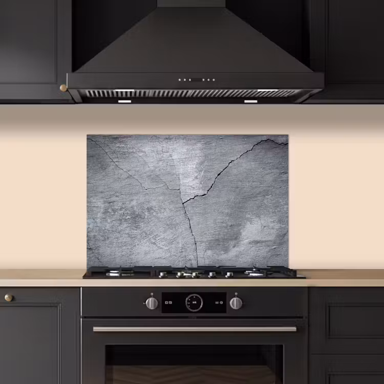 Kitchen splashback for hob - Concrete - Grey - Crack — 5