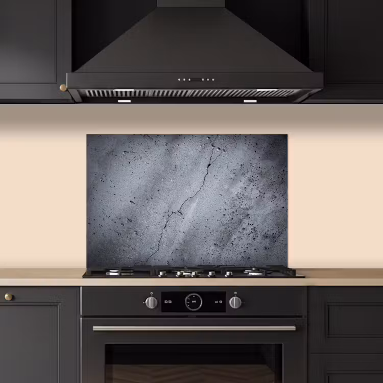 Kitchen splashback for hob - Concrete - Grey - Crack — 5
