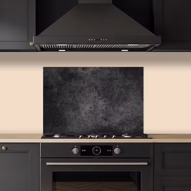 Kitchen splashback for hob - Concrete - Textured - Retro - Black - Gray - Rustic — 5