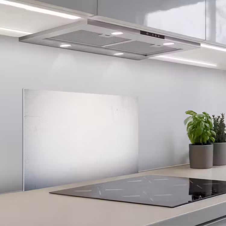 Kitchen splashback for hob - Concrete - White - Modern — 1