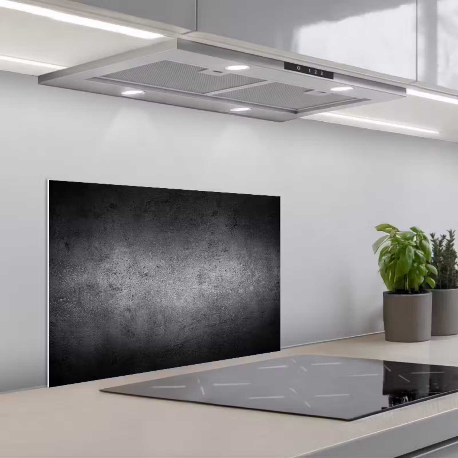 Kitchen splashback for hob - Concrete - Gray - Retro - Cement - Texture — 1