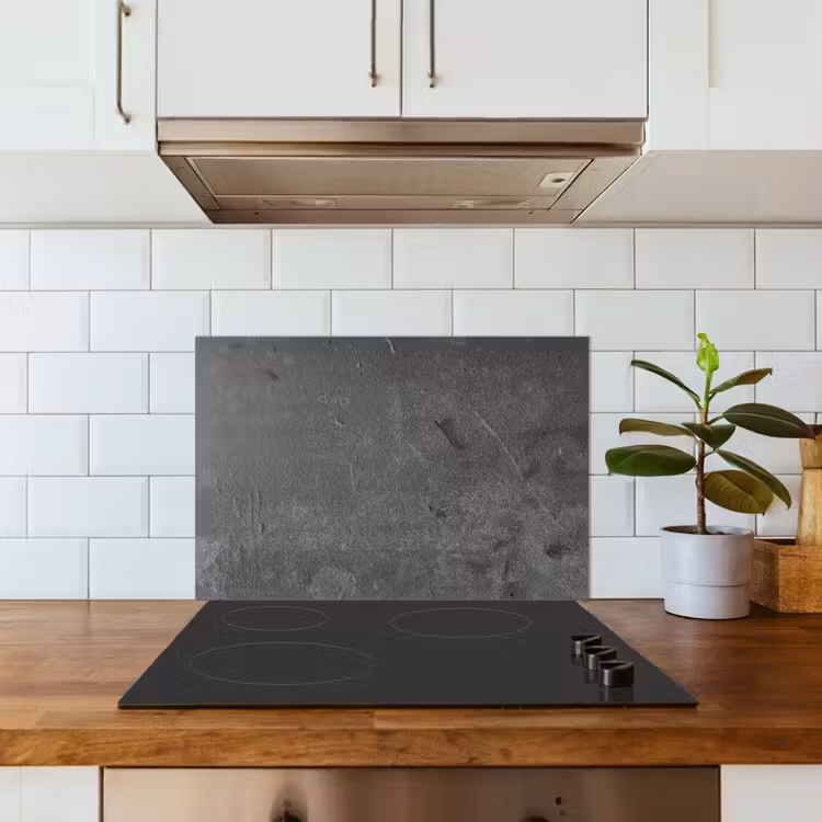 Kitchen splashback for hob - Concrete - Gray - Line - Shapes — 3