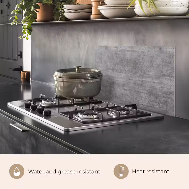 Kitchen splashback for hob - Concrete - Pattern - Antique — 2