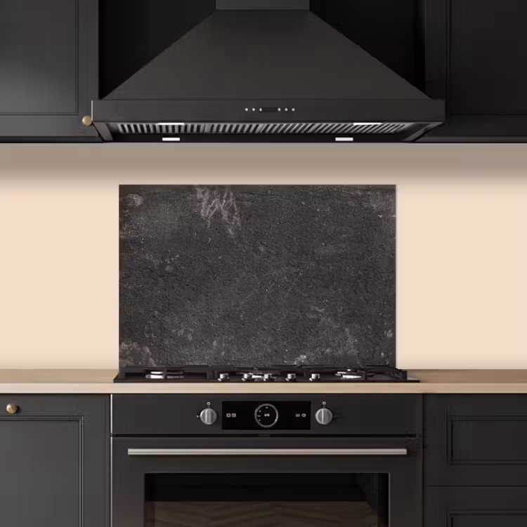 Kitchen splashback for hob - Concrete - Wall - Black - Vintage - Industrial — 5