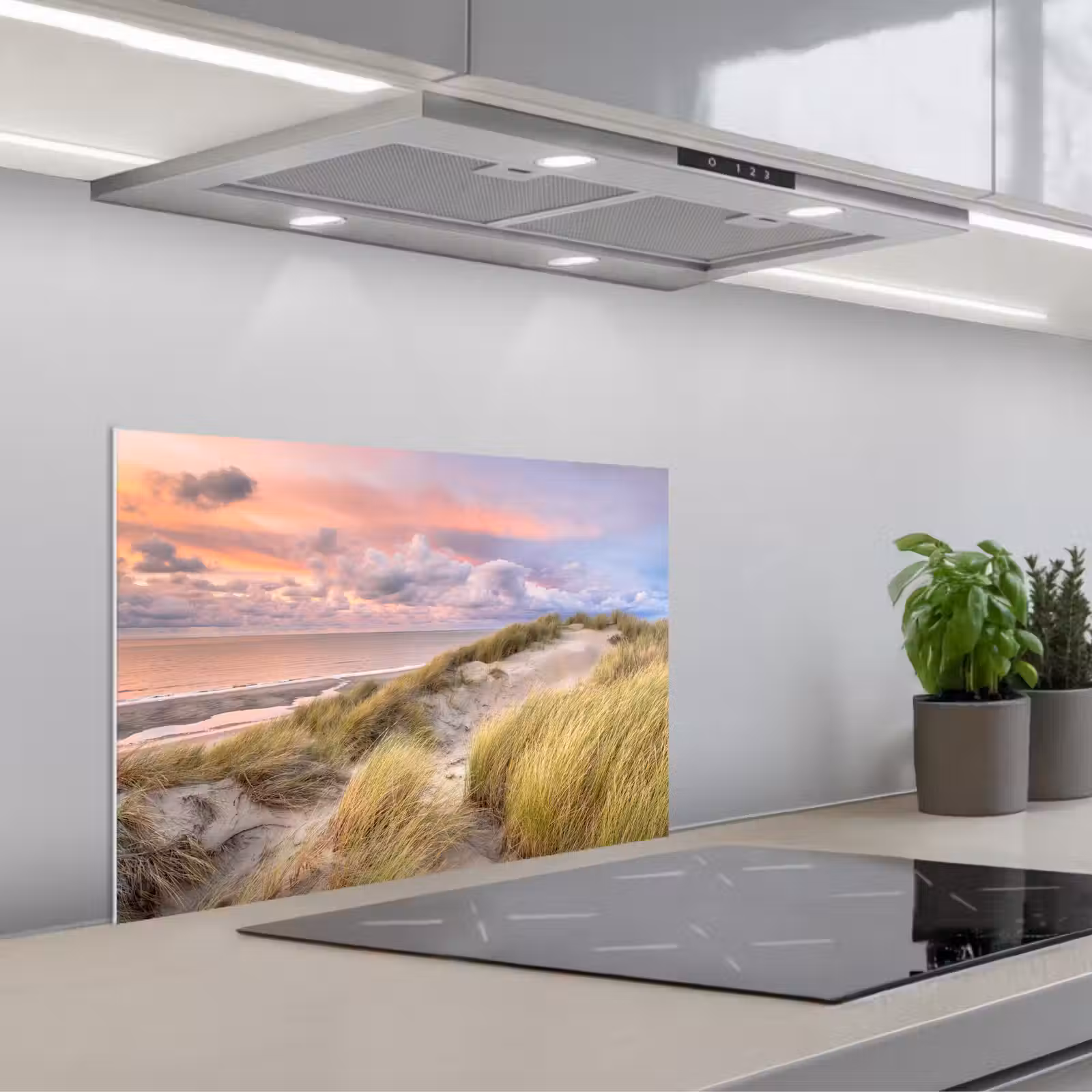 Kitchen splashback for hob - Beach - Sea - Dune - Sunset — 1