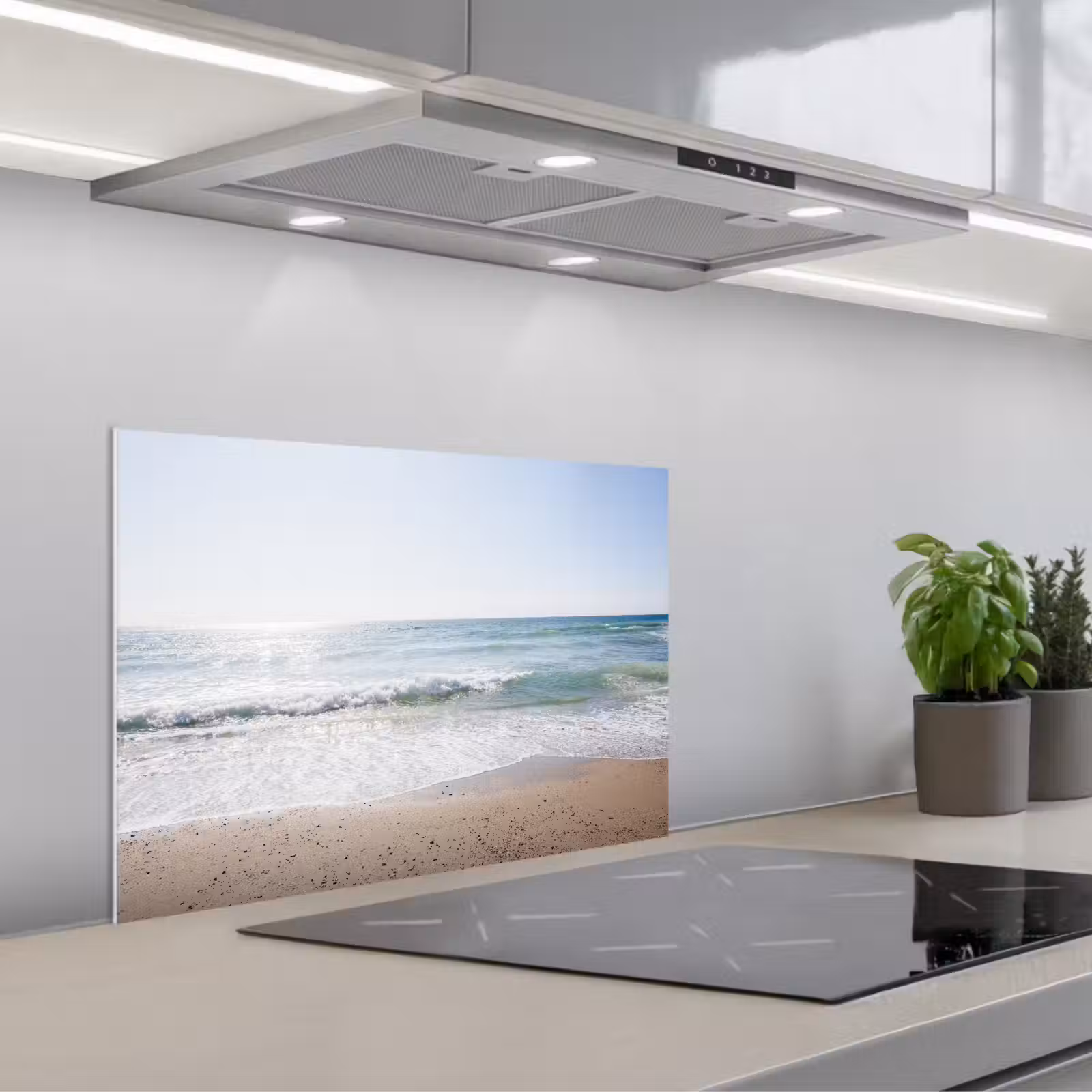 Kitchen splashback for hob - Beach - Water - Turquoise — 1